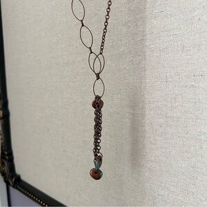 Bronze Necklace with Turquoise Beads
